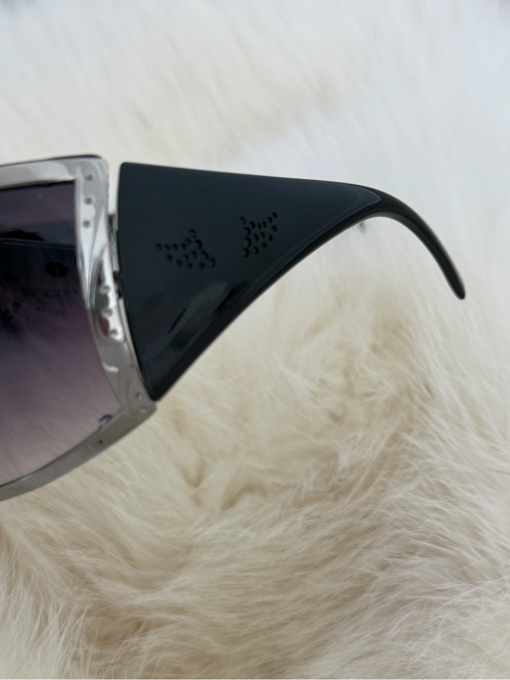 POLICE MADE IN ITALY TZ8711 Y2K Shield Grey Gradient Sunglasses WORN ONCE EUC - Picture 12 of 13
